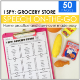 Speech Carryover Practice | Articulation Homework- Grocery Store
