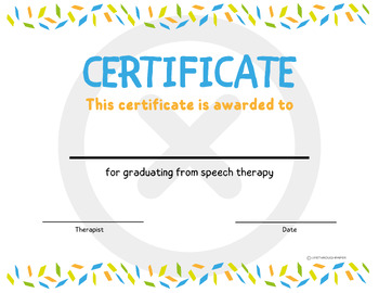 Preview of Speech Certificate