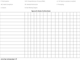 Speech Data Collection Worksheet