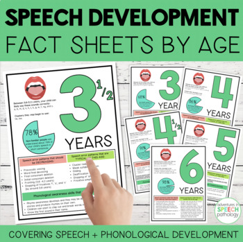 Preview of Speech Development Fact Sheets by Age