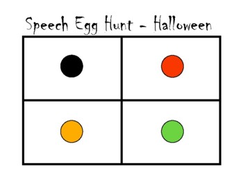Preview of Speech Egg Hunt - Halloween Edition