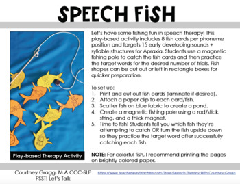 Speech Fish: Preschool Fishing Activity By Speech Therapy With Courtney 