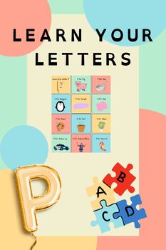 Preview of Speech Flashcards for the letter P for Toddlers and Preschoolers