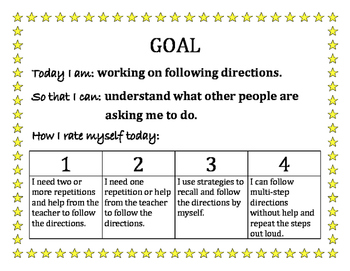 Preview of Speech Goals and Rubrics for Self Assessment