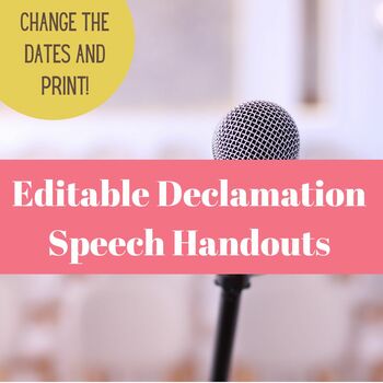 how to write a declamation speech