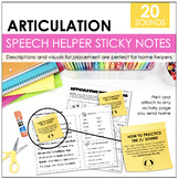 Speech Helper Sticky Notes and Visual Strips | Articulatio