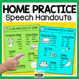 Speech Home Practice Handouts