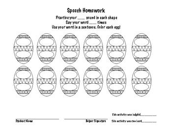 speech homework articulation