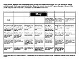 Speech Homework Calendar May English and Chinese
