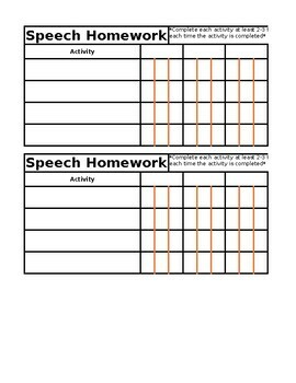 speech homework template