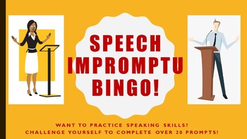 Preview of Speech Impromptu Bingo!