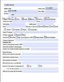 Speech Intake Form - Fillable PDF