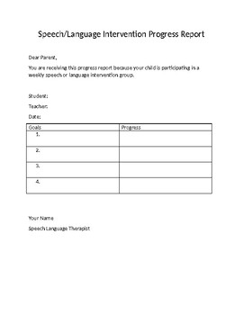 Preview of Speech Langauge RTI Progress Report