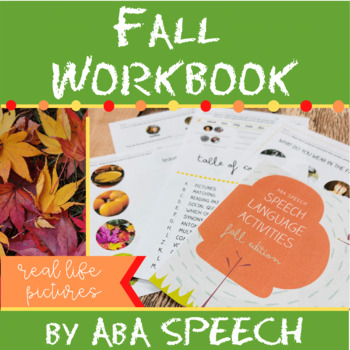 Preview of Speech Language Activities:  Fall Edition