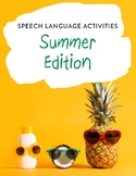 Speech Language Activities: Summer Edition