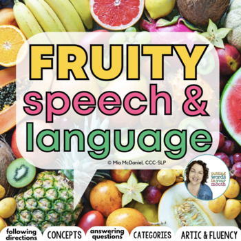 Preview of Speech & Language Activity | Fruit and Vegetable Themed