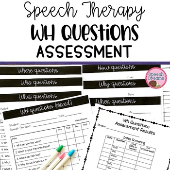 Preview of Speech Language Assessment for WH Questions | Developmental Screening