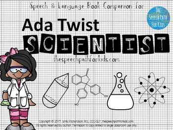 Preview of Speech & Language Book Companion: Ada Twist, Scientist