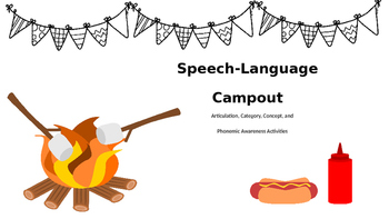 Preview of Speech-Language Camp Out: No Prep Artic, Language, & Phono Awareness Activities