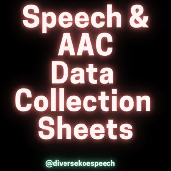 Preview of 5 Speech and 2 AAC Data Collection Sheets (both individual & group therapy)