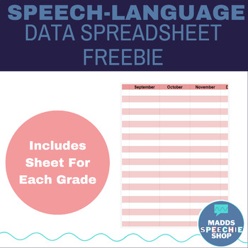 Preview of Speech-Language Data Spreadsheet FREEBIE