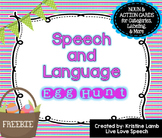 Speech & Language Egg Hunt Task Cards {FREEBIE}