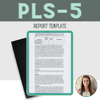 Preview of Speech-Language Evaluation Report Template - PLS-5
