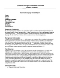 Speech Therapy-Speech & Language Evaluation Report for Non
