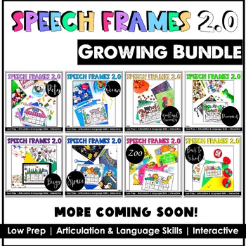 Preview of Speech Language Frames 2.0- No Prep Activity #feb24halfoffspeech