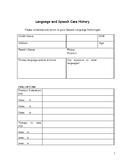 Speech Language Intake Questionnaire with Educational Qual