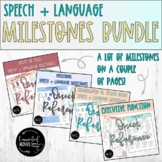 Speech Language Milestones Quick Reference Guides