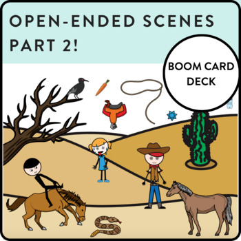 Preview of Speech/Language Open-Ended Scene 2 - Boom Card Deck