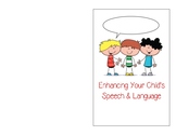 Speech Language Parent Tips Booklet, EI, PK, parent traini