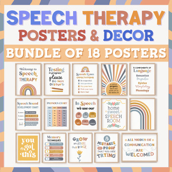 Preview of Speech Language Pathologist Decor Therapist Posters SLP Therapy Preschool Sign