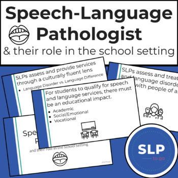 Preview of Speech Language Pathologist Role in the School Setting | Presentation