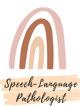 Speech-Language Pathology Boho Rainbow Decor Poster Print | TPT