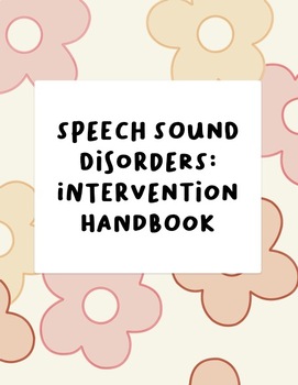Preview of Speech Language Pathology Intervention Guide: Speech Sound Disorders