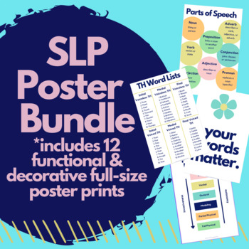 Preview of Speech Language Pathology Room Functional Decor/Poster Bundle