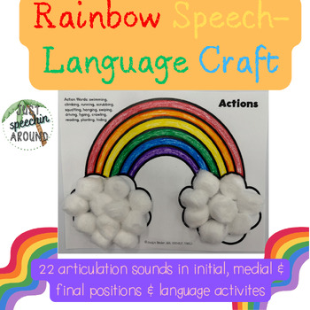 Preview of Speech-Language Rainbow Craft | Spring Articulation