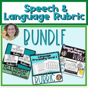 Preview of Speech and Language Rubric Bundle: for data and progress monitoring