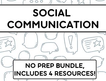 Preview of Speech/Language - Social Communication Bundle - No Prep!!
