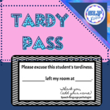 Speech-Language Tardy Pass for Secondary Students- Editable