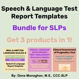 Speech & Language Test Report Templates Bundle for SLPs