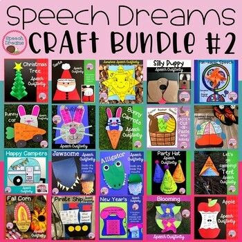 Preview of Speech Language Therapy Craft Activities for Articulation and Language: Seasonal