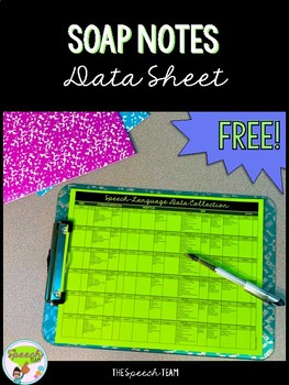 Preview of SOAP Notes Data Sheet for SLP