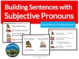 Speech Language Therapy: Subjective Pronouns & Verb Practice