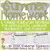 Speech & Language Therapy Summer Homework Program