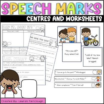 Preview of Speech Marks Games and Worksheets