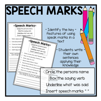 speech marks worksheet for class 4