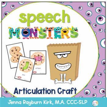 Preview of Speech Monsters: Articulation Sort, Craft, & Activity